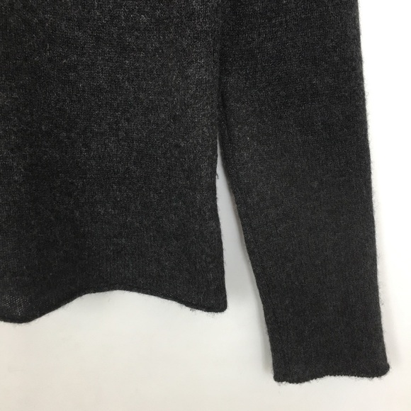 ATM Cashmere Sweater Pullover Charcoal Gray Scoop Neck Women’s Size XS Luxury - Picture 4 of 11